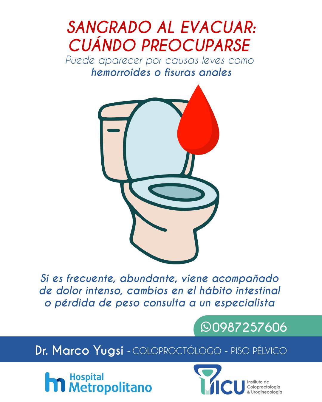 Sangrado al evacuar: causas que deben ser evaluadas