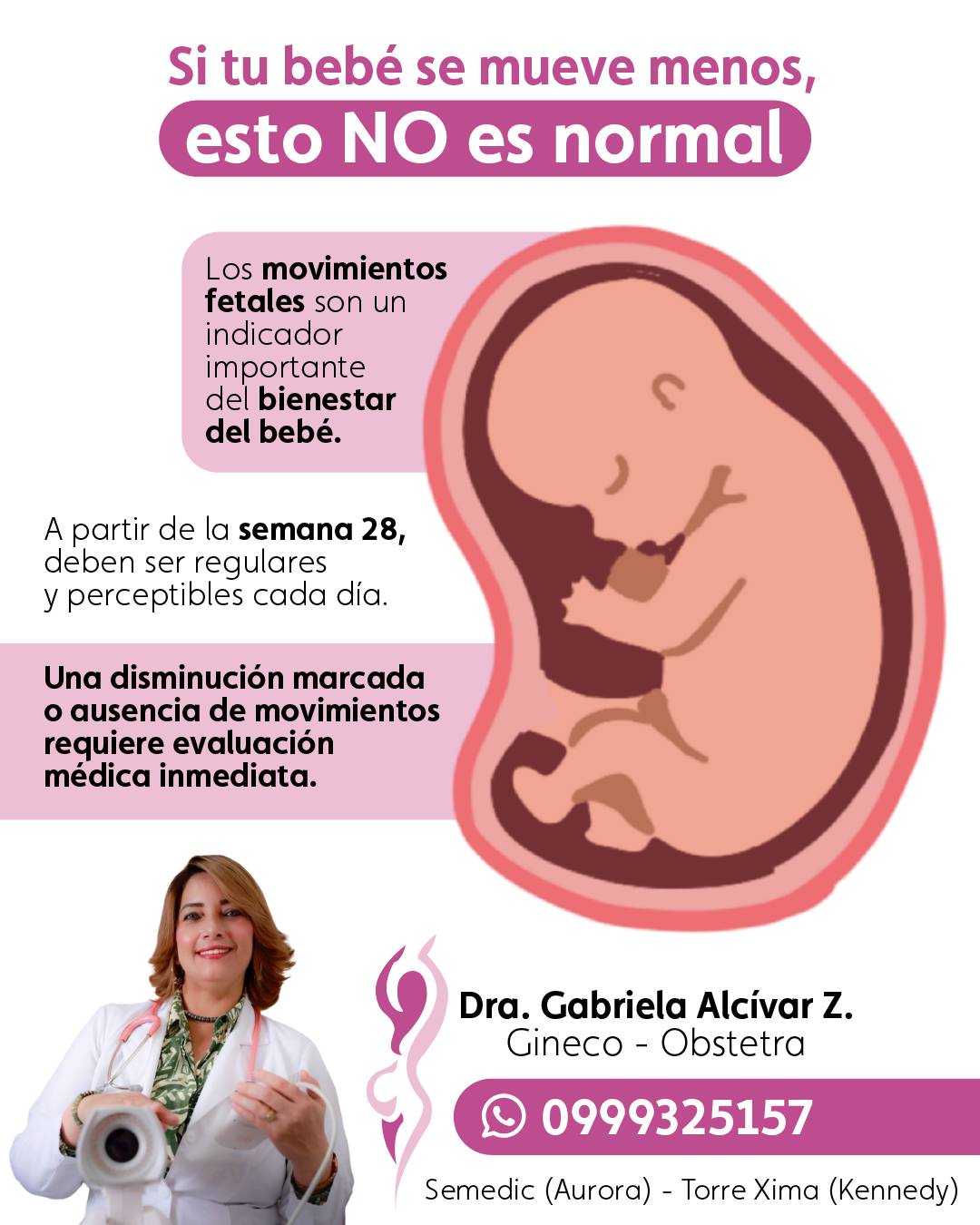Movimientos del bebé: cuándo consultar si disminuyen