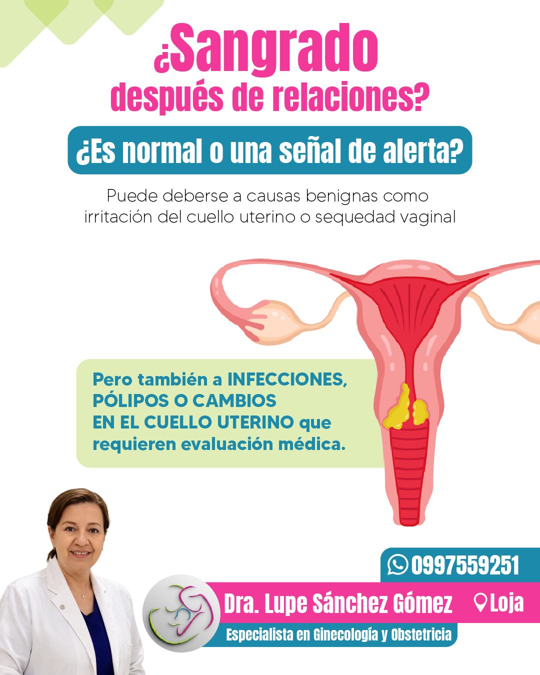Sangrado después de las relaciones: cuándo consultar