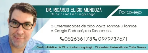 Dr. Ricardo Eliceo Mendoza, otorrinolaringólogo en Portoviejo