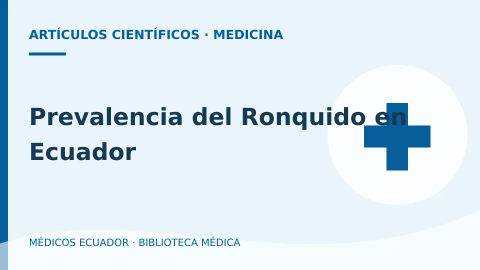 Ilustración informativa de Prevalencia del Ronquido en Ecuador
