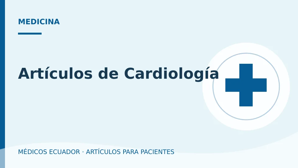 Imagen del artículo Artículos de Cardiología