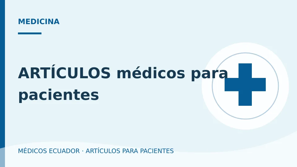 Imagen del artículo ARTÍCULOS médicos para pacientes