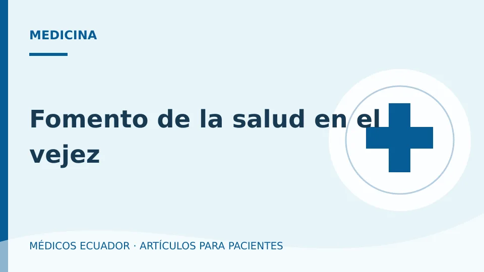 Imagen del artículo Fomento de la salud en el vejez