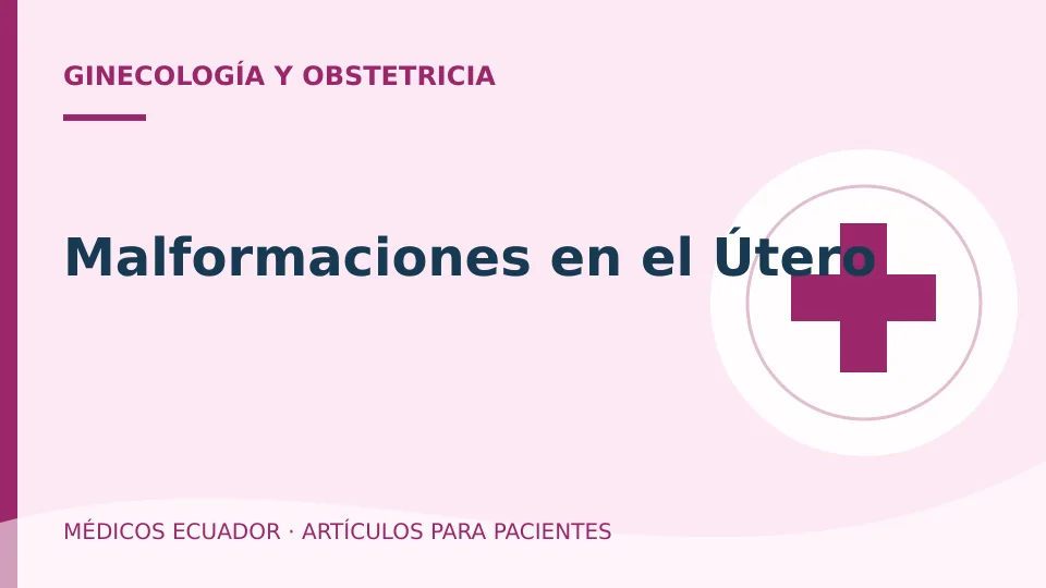 Imagen del artículo Malformaciones en el Útero
