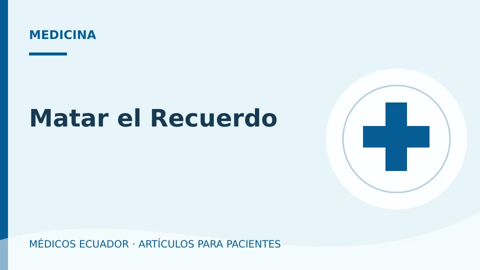 Imagen del artículo Matar el Recuerdo