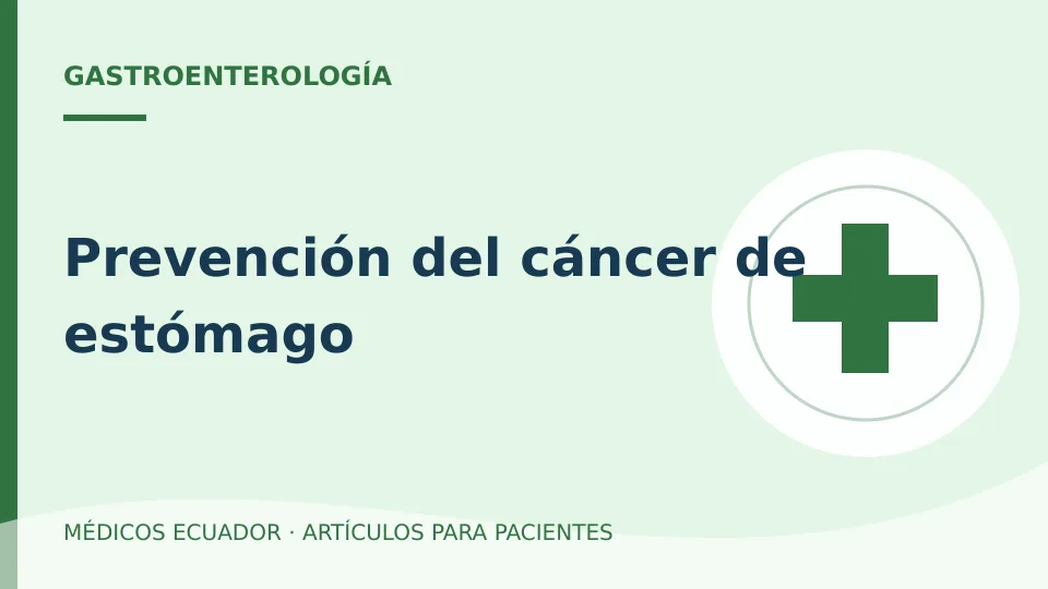 Imagen del artículo Prevención del cáncer de estómago