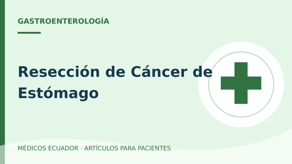 Imagen del artículo Resección de Cáncer de Estómago