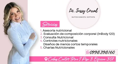 NUTRICIONISTA SUSSY CORRAL GUAYAQUIL